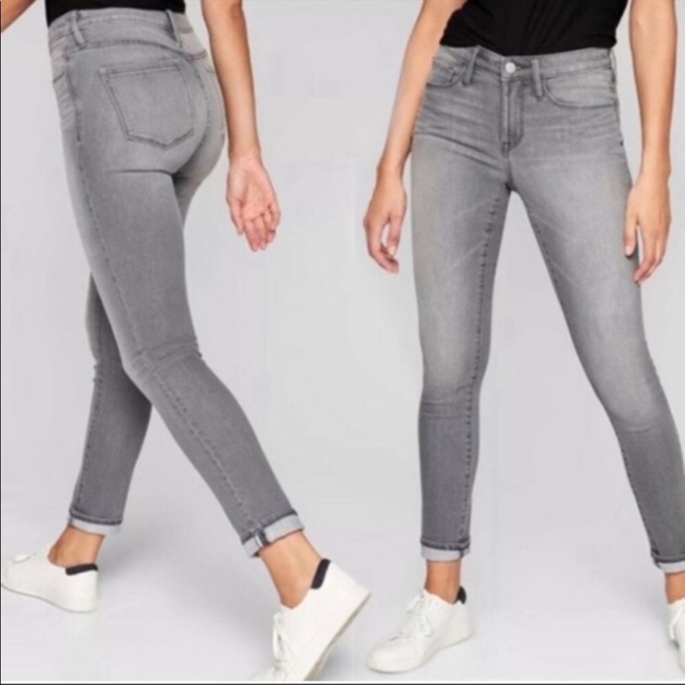 Athleta Sculptek Skinny Gray Wash Jeans 10 STRETCH